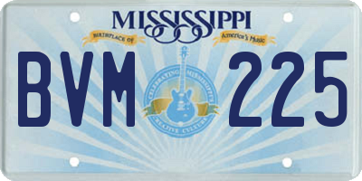 MS license plate BVM225
