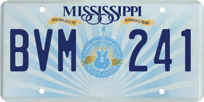 MS license plate BVM241