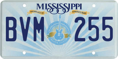 MS license plate BVM255