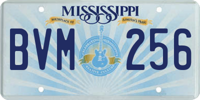 MS license plate BVM256