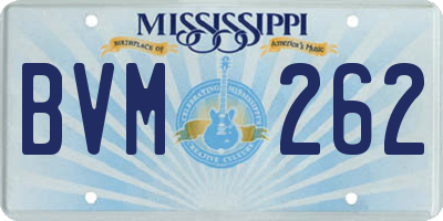 MS license plate BVM262