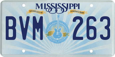MS license plate BVM263