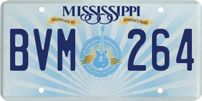 MS license plate BVM264
