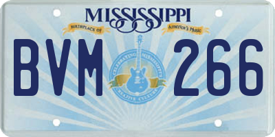 MS license plate BVM266