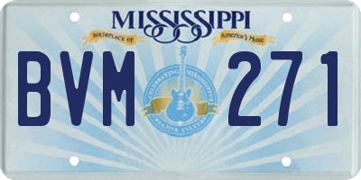MS license plate BVM271