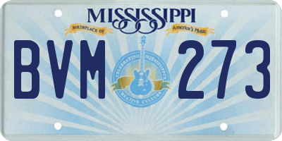MS license plate BVM273