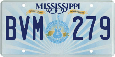 MS license plate BVM279