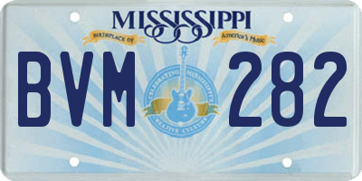 MS license plate BVM282