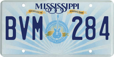 MS license plate BVM284