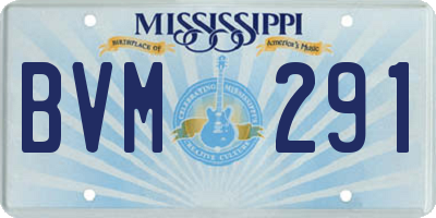 MS license plate BVM291