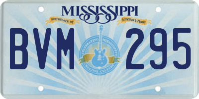 MS license plate BVM295