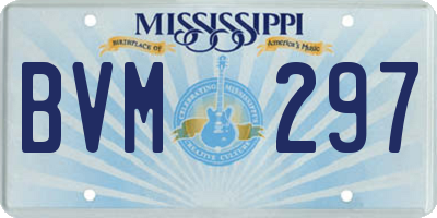 MS license plate BVM297