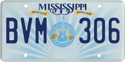 MS license plate BVM306