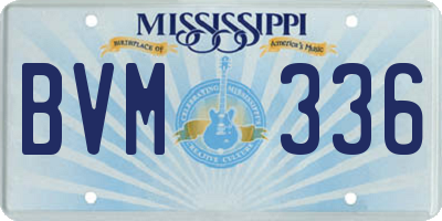 MS license plate BVM336