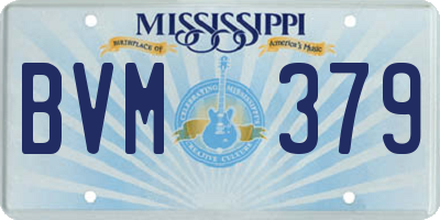 MS license plate BVM379