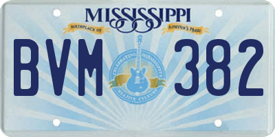 MS license plate BVM382