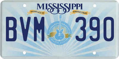 MS license plate BVM390