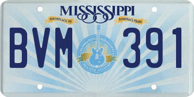 MS license plate BVM391