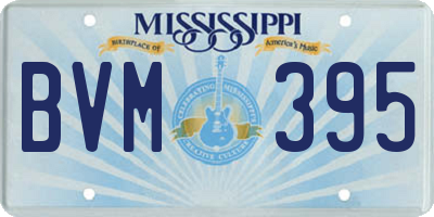MS license plate BVM395