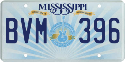 MS license plate BVM396