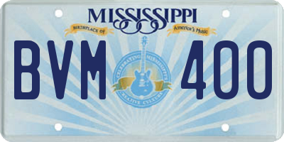 MS license plate BVM400