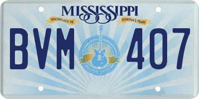 MS license plate BVM407