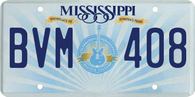 MS license plate BVM408