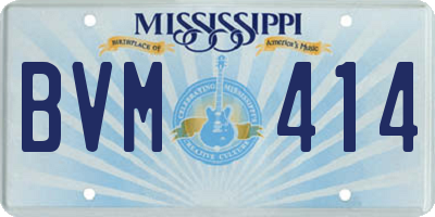 MS license plate BVM414