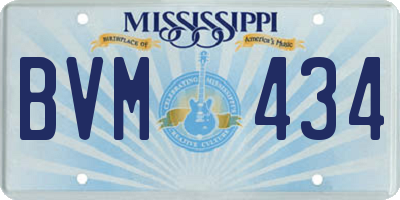 MS license plate BVM434