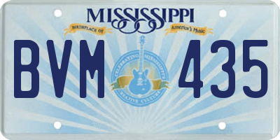 MS license plate BVM435