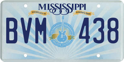MS license plate BVM438