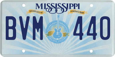 MS license plate BVM440