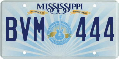 MS license plate BVM444
