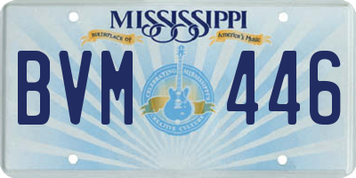 MS license plate BVM446