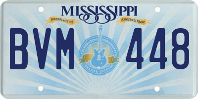 MS license plate BVM448
