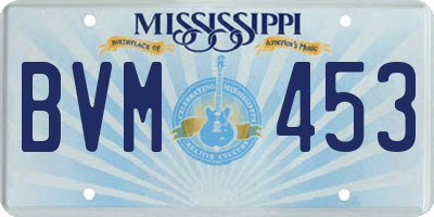 MS license plate BVM453
