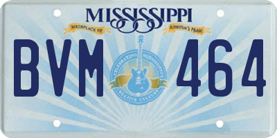 MS license plate BVM464