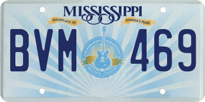 MS license plate BVM469