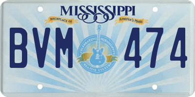 MS license plate BVM474