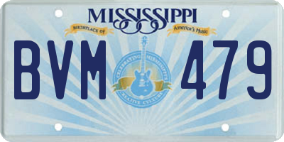 MS license plate BVM479