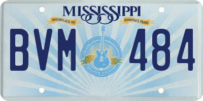 MS license plate BVM484