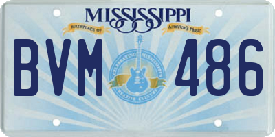 MS license plate BVM486