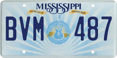 MS license plate BVM487