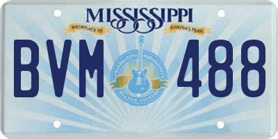 MS license plate BVM488