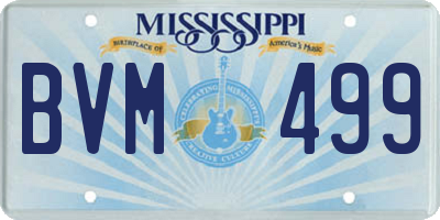 MS license plate BVM499