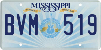 MS license plate BVM519