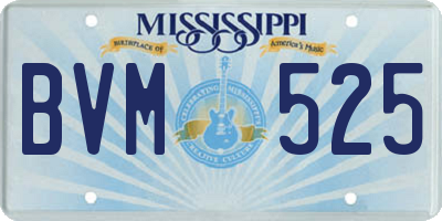 MS license plate BVM525