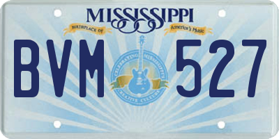 MS license plate BVM527