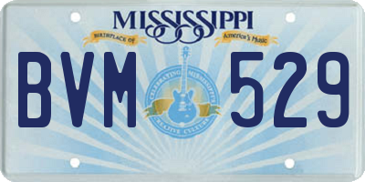 MS license plate BVM529