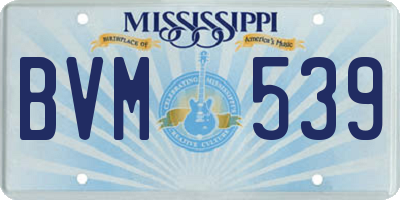 MS license plate BVM539